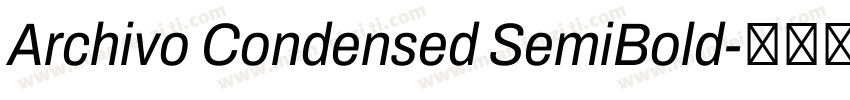 Archivo Condensed SemiBold字体转换